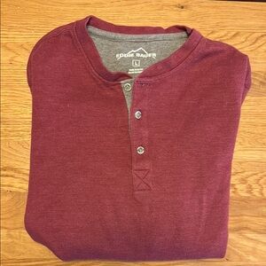 Eddie Bauer Red Casual Button Down Shirt